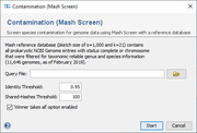 Contamination Check with Mash Screen in Tools Menu