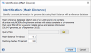 {Identification with Mash Distance in Tools Menu}