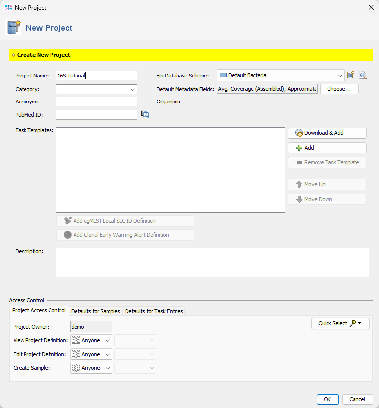 Tutorial 16s-sanger project newproject1.png