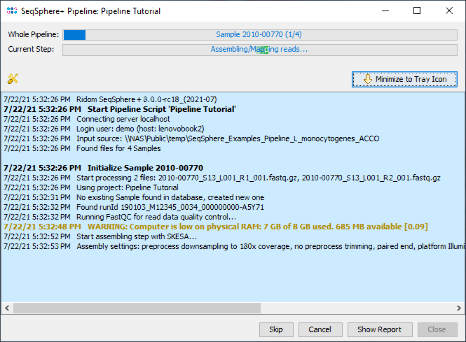 Seqsphere pipeline run progress.png